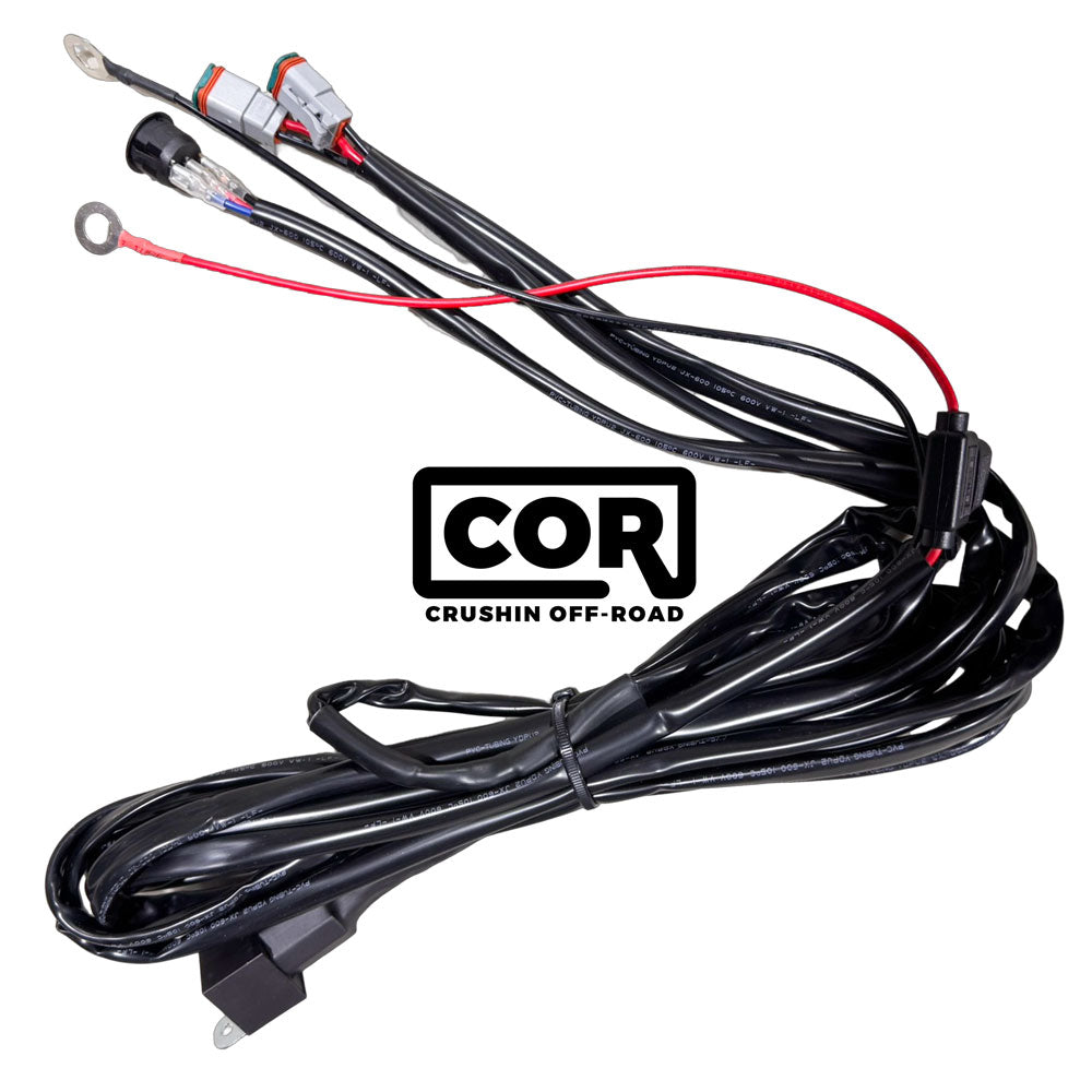Dual Output Power Harness or Pod Lights, LED Switch, DT Series
