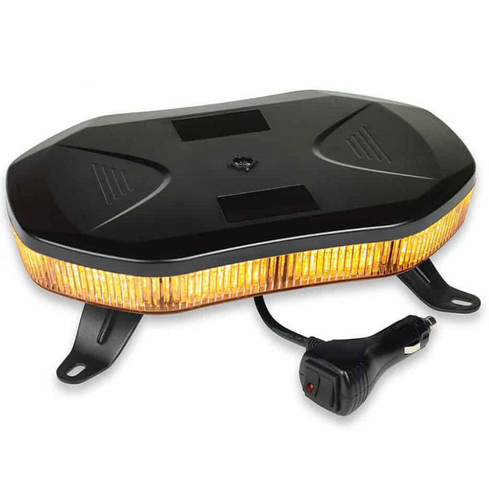 11″ Amber-White Combo LED Permanent Roof Top Mount Strobing Light Bar