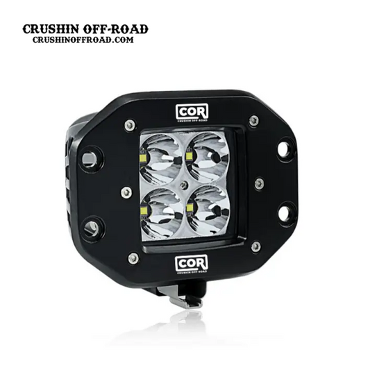 2" Flush Mount, Square Flood LED Work Light, 1950 lm