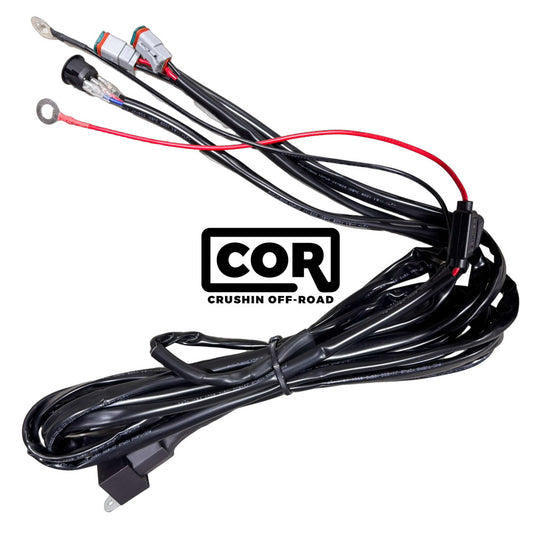Dual Output Power Harness or Pod Lights, LED Switch, DT Series