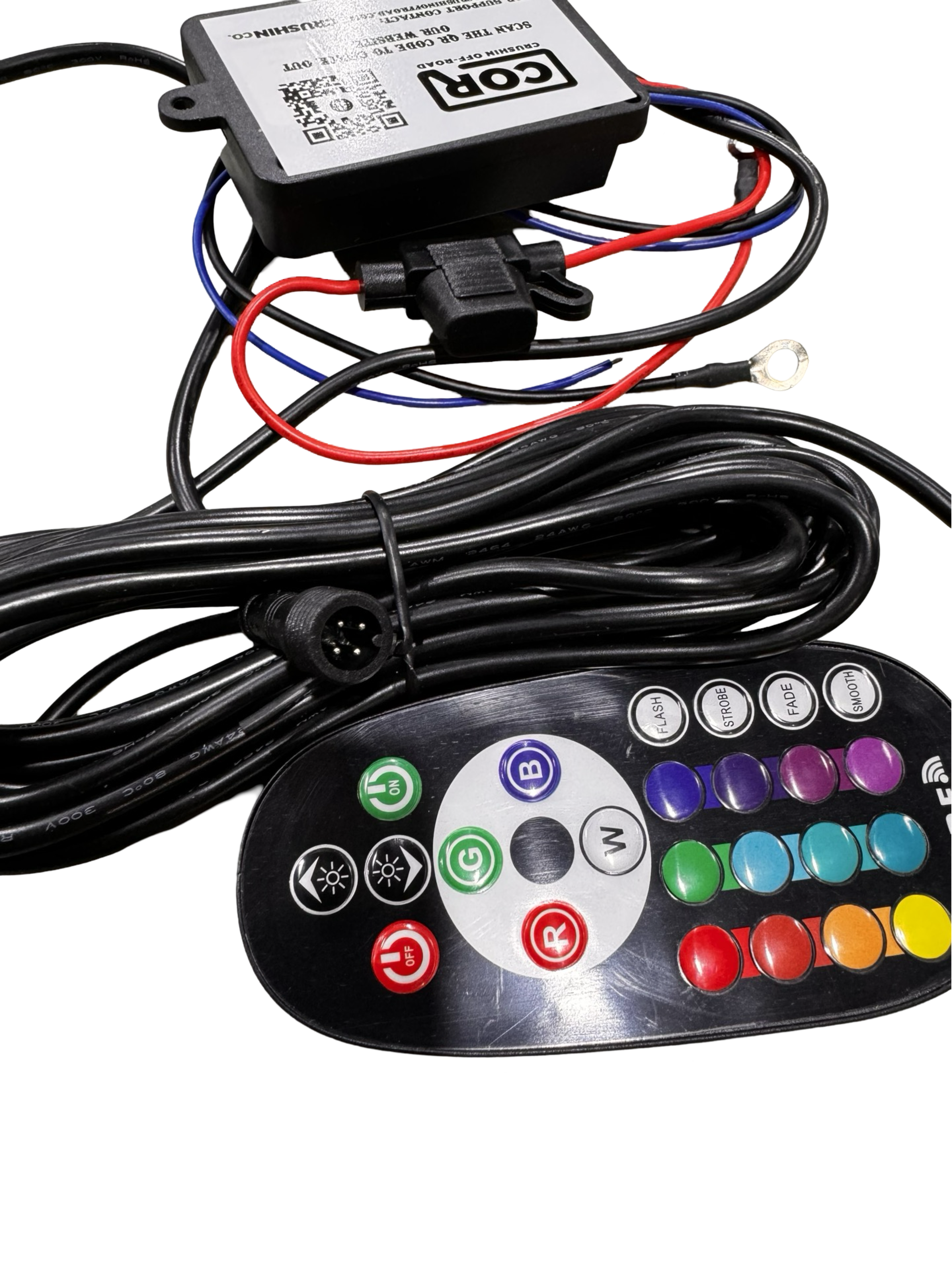 4 Wire RGB Bluetooth Controller Kit, 24 Button Remote BLEDIM App