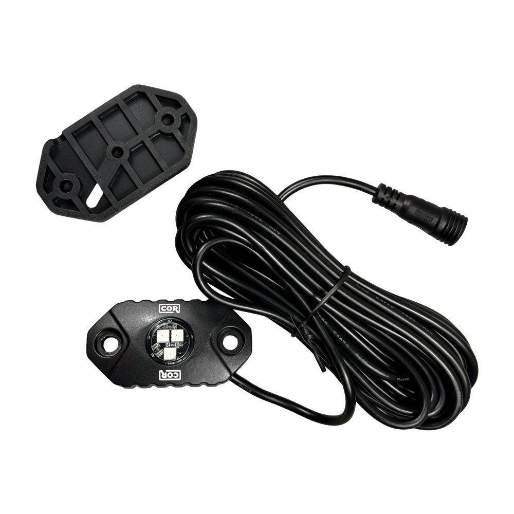 4 Piece, Mini-X Series Rock Light Kit, RGB, IP69K, Bluetooth Controller