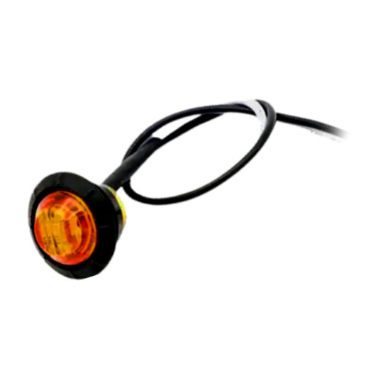 Amber LED Round Marker Lights, 3/4" Diameter, Valance Light