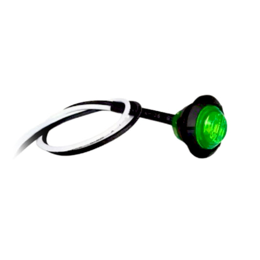 Green LED Round Marker Lights, 3/4" Diameter, Valance Light