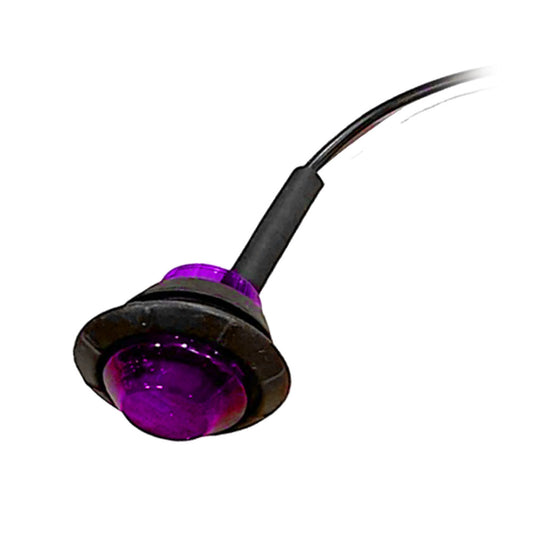 Purple LED Round Marker Lights, 3/4" Diameter, Valance Light