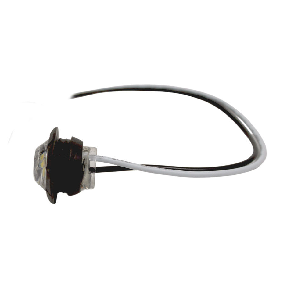 White LED Round Marker Lights, 3/4