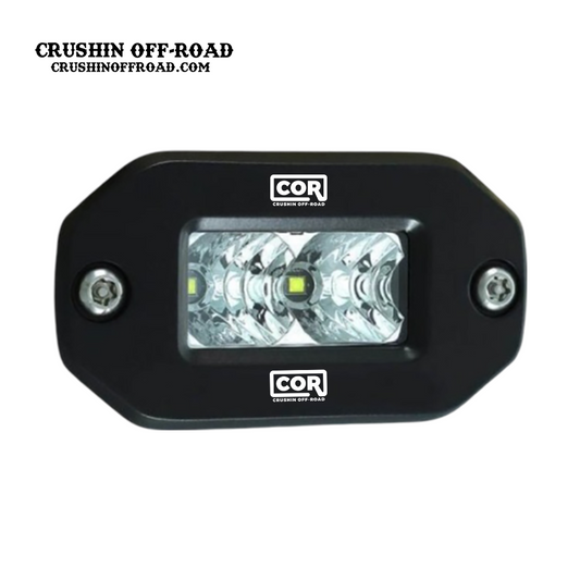 2" x 1" Compact Flush Mount 60° Flood Pattern LED, IP69k