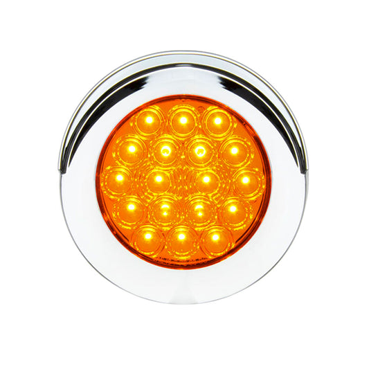 4" 10 Diode Pre-Wired Amber Surface Mounted LED Light with Bezel