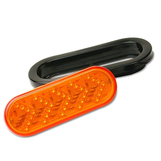 6 1/2" Oval Amber LED with Sequencing Turn Signal, 35 Diode