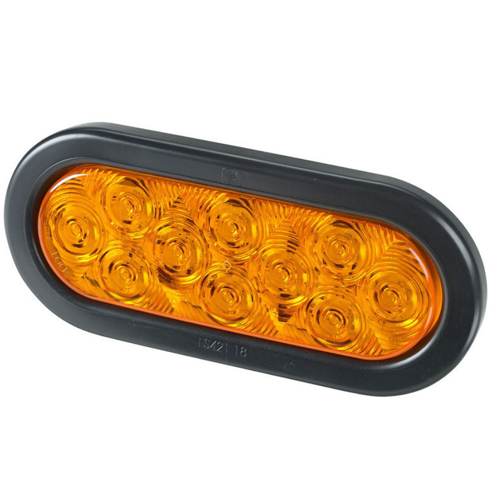 6.5″ Oval Amber Strobing LED Flasher Kit