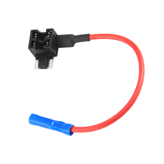 Low Profile MINI® Add-A-Circuit Fuse Tap, 12" - 16awg Red Pre Crimped Spliced Wire